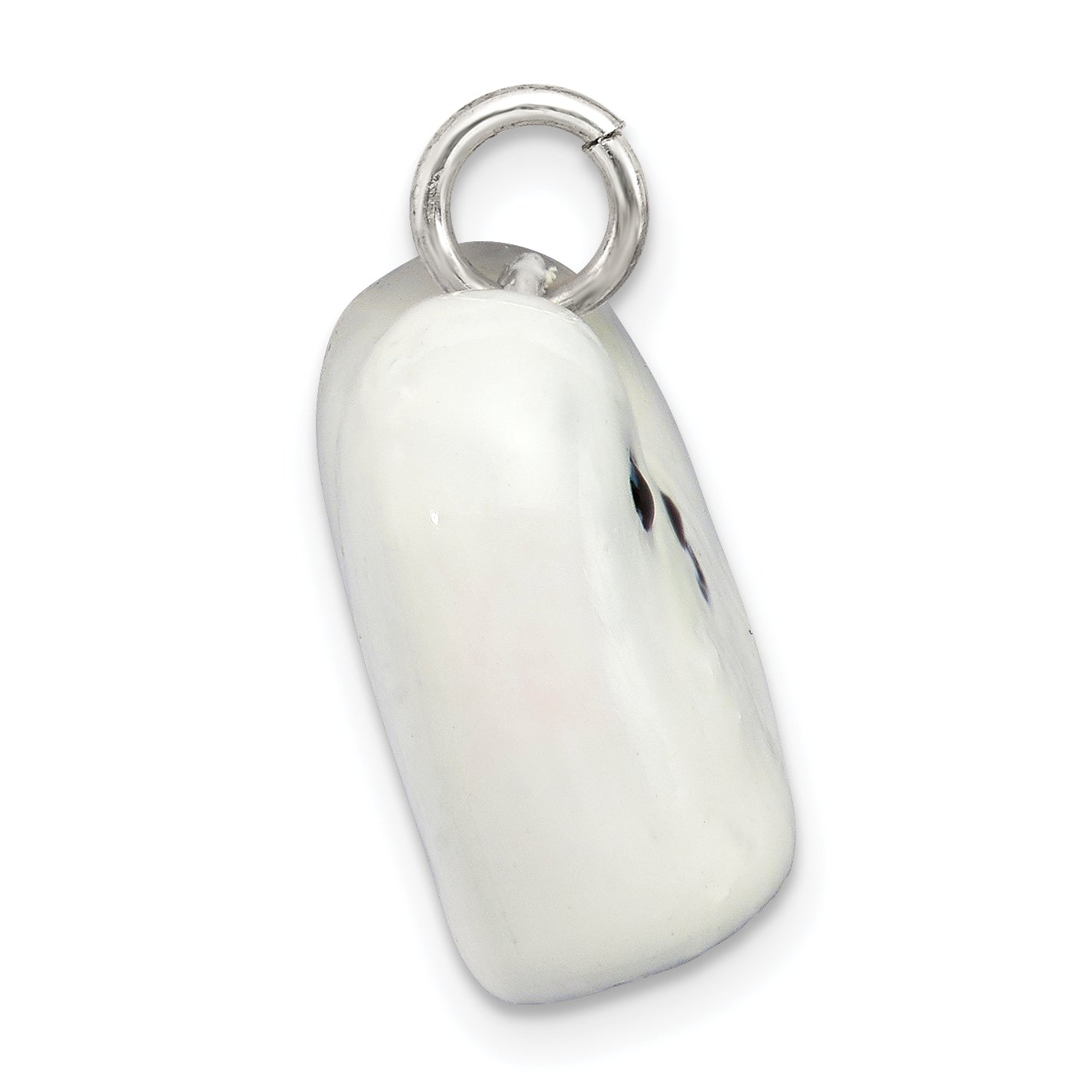 Sterling Silver 925 Enameled Maltese Charm 3D Elegant Design