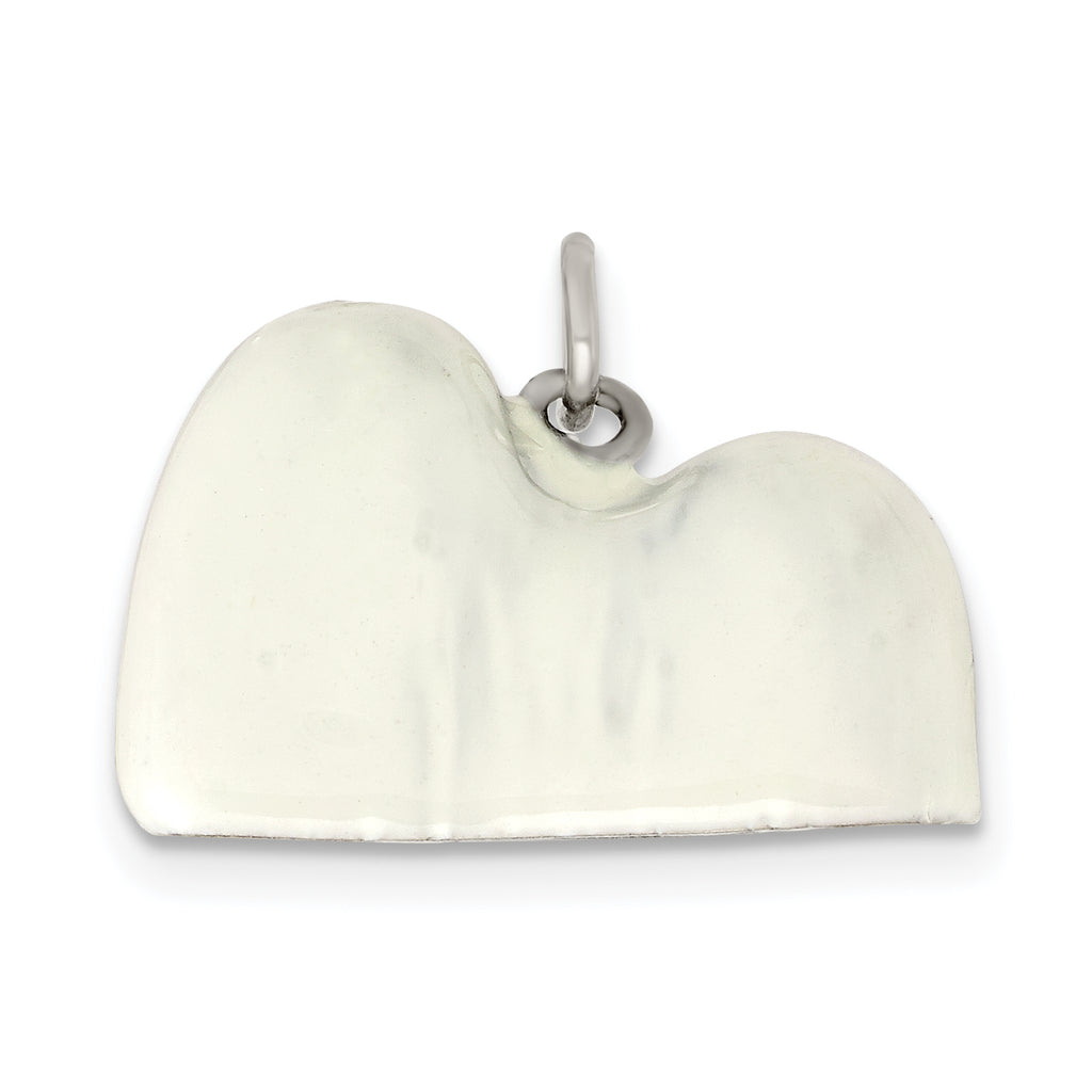 Sterling Silver 925 Enameled Maltese Charm 3D Elegant Design