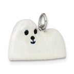 Sterling Silver 925 Enameled Maltese Charm 3D Elegant Design