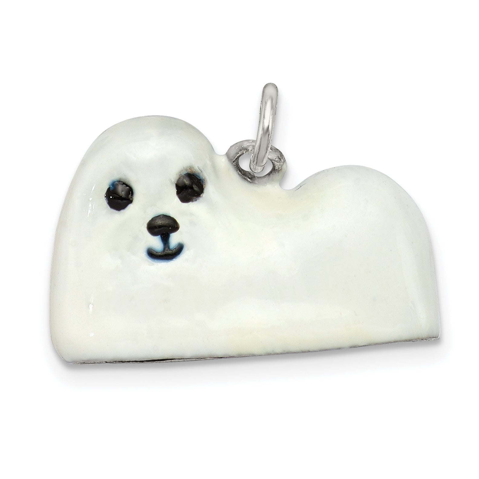 Sterling Silver Enameled Maltese Charm Main image