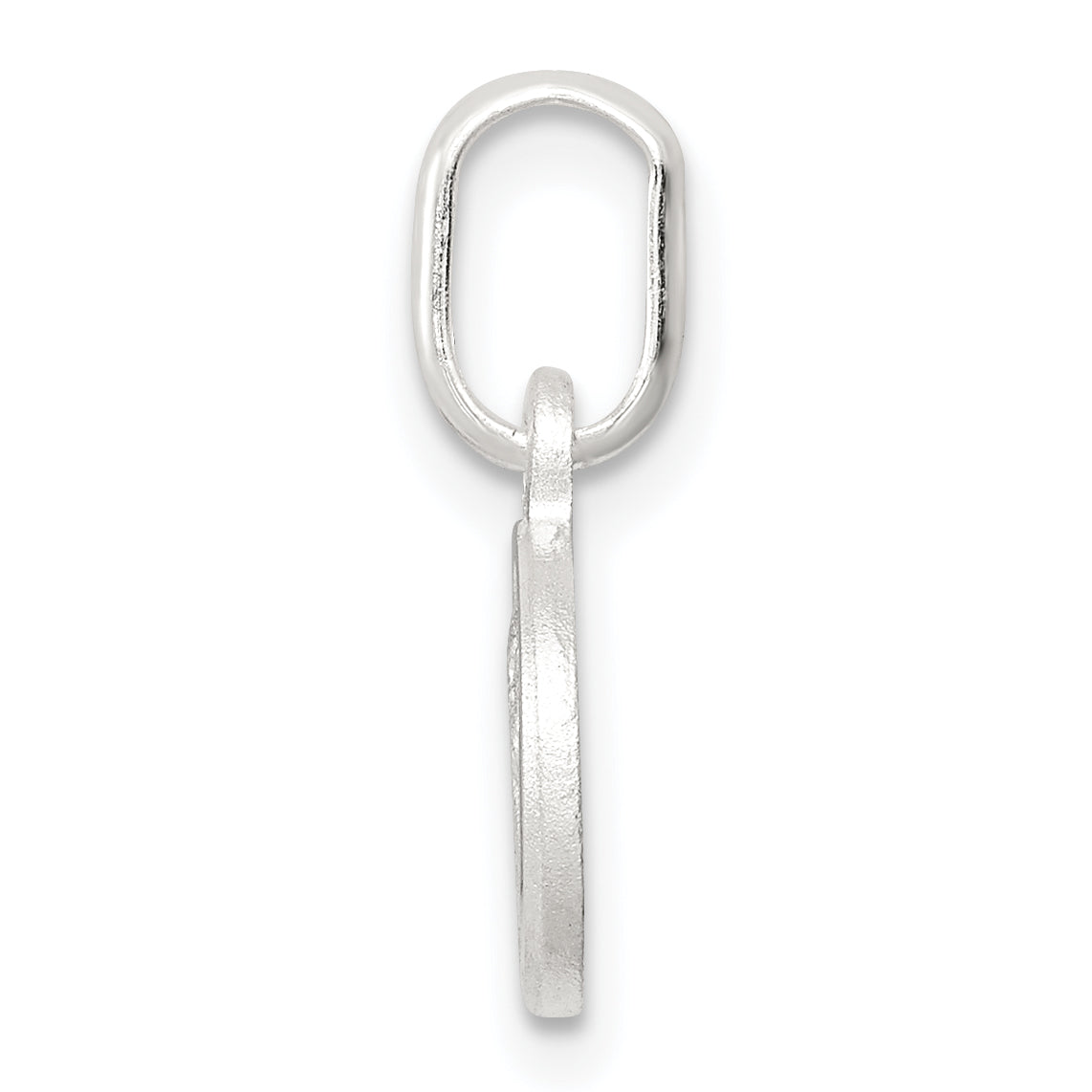 Sterling Silver Rhodium-plated Satin Angel Charm Secondary image