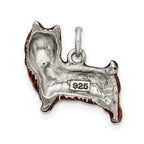 Sterling Silver 3D Enamel Cairn Terrier Charm Elegant Themed Pendant
