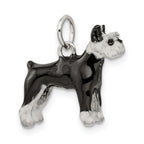Sophia Jewelers 925 Sterling Silver Schnauzer Charm with 3D Enamel Detailing