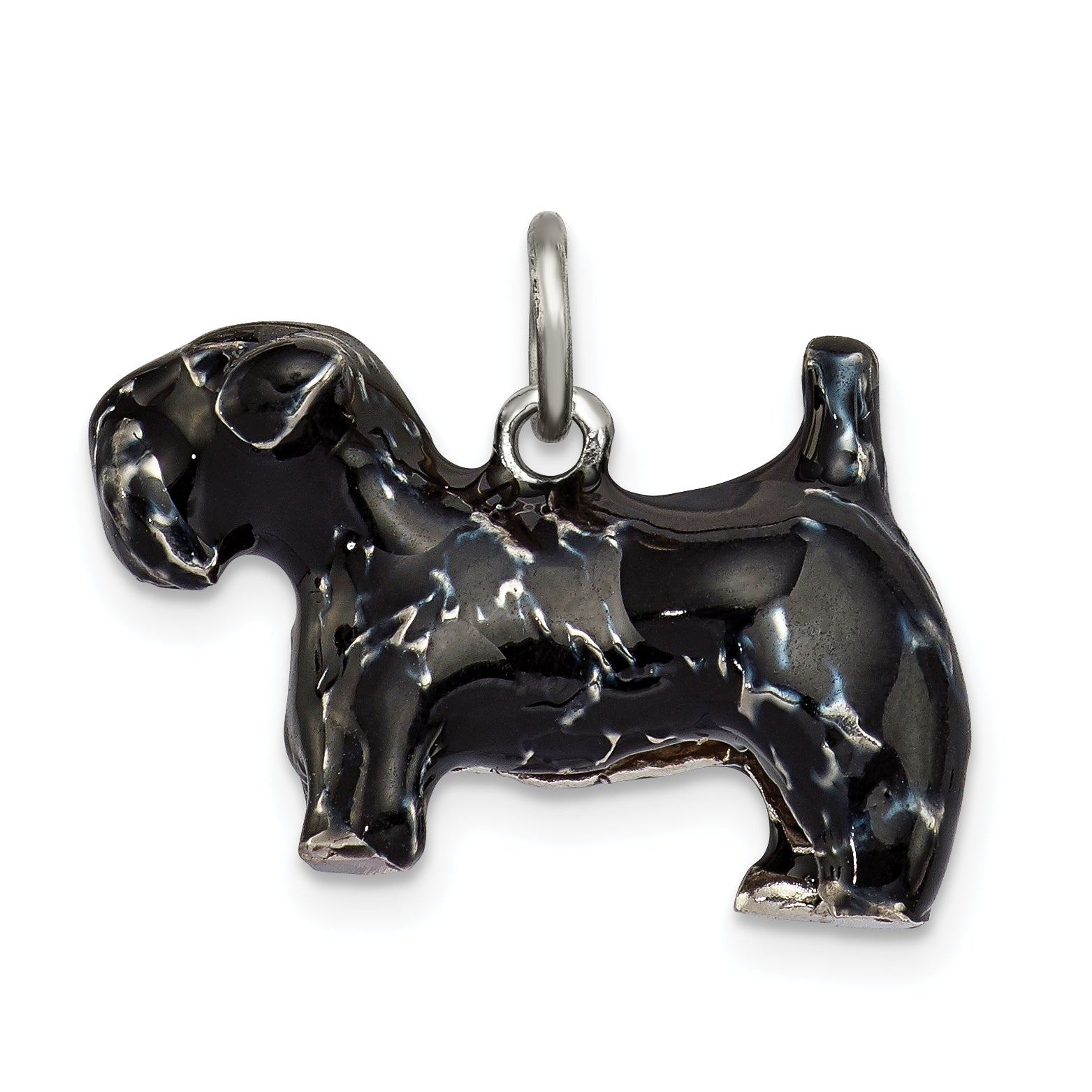 Sterling Silver Enameled Large Scottish Terrier Charm Main image