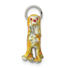 Sophia Jewelers 925 Sterling Silver 3D Cocker Spaniel Charm with Enamel Detailing