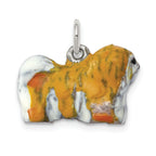 Sterling Silver Enameled Lhasa Apso Charm