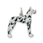 Sophia Jewelers 925 Sterling Silver 3D Great Dane Enameled Charm