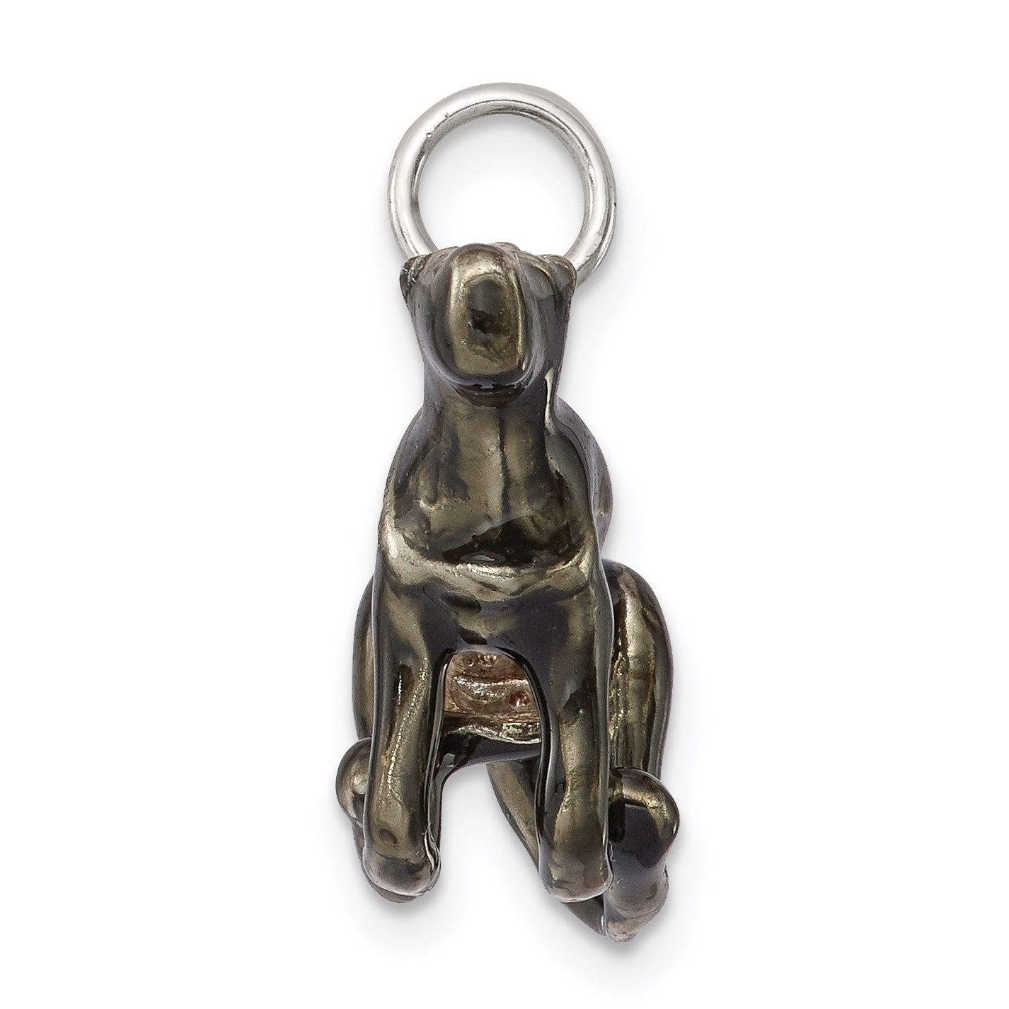 925 Sterling Silver Enamel Greyhound 3D Charm Pendant by Sophia Jewelers Secondary image