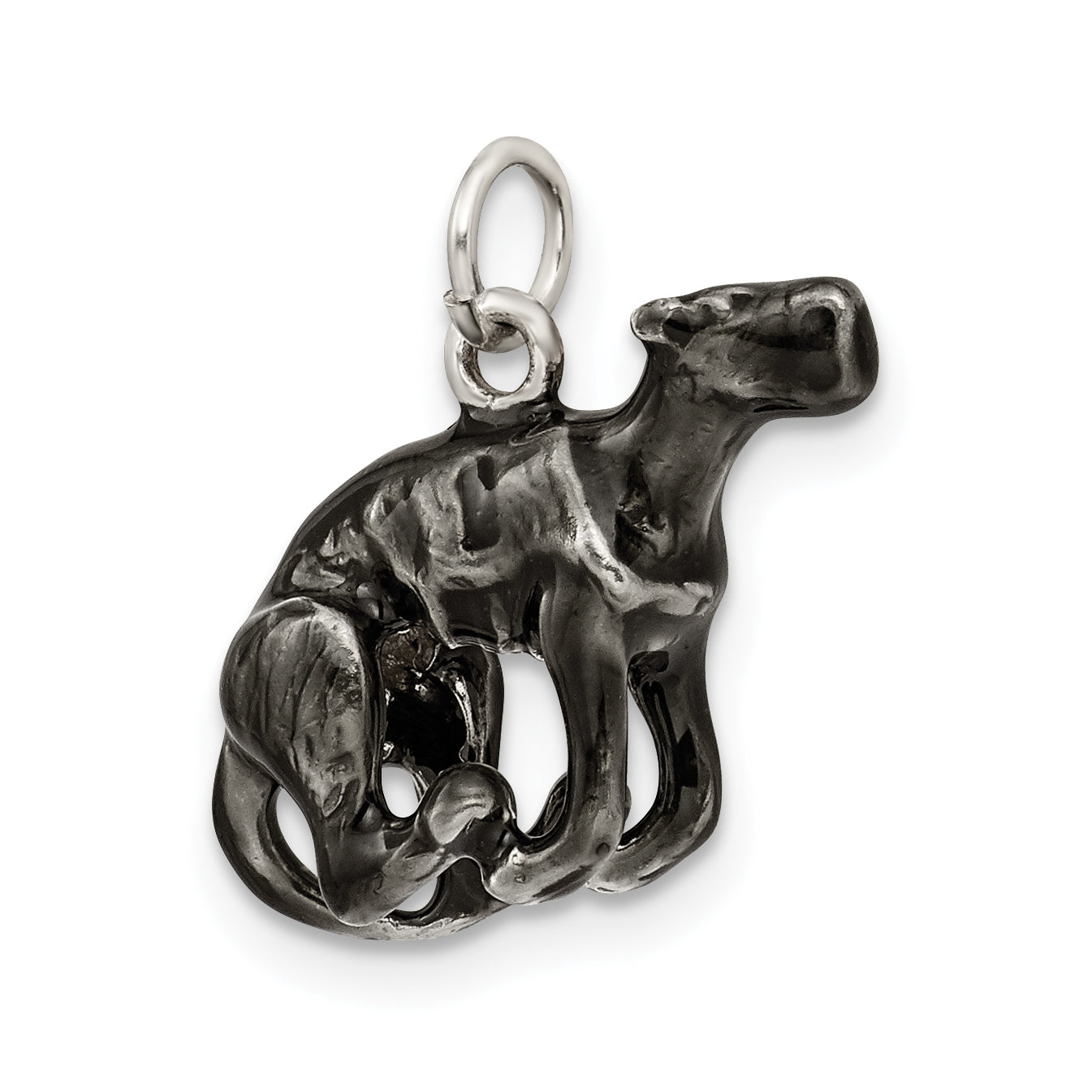 925 Sterling Silver Enamel Greyhound 3D Charm Pendant by Sophia Jewelers