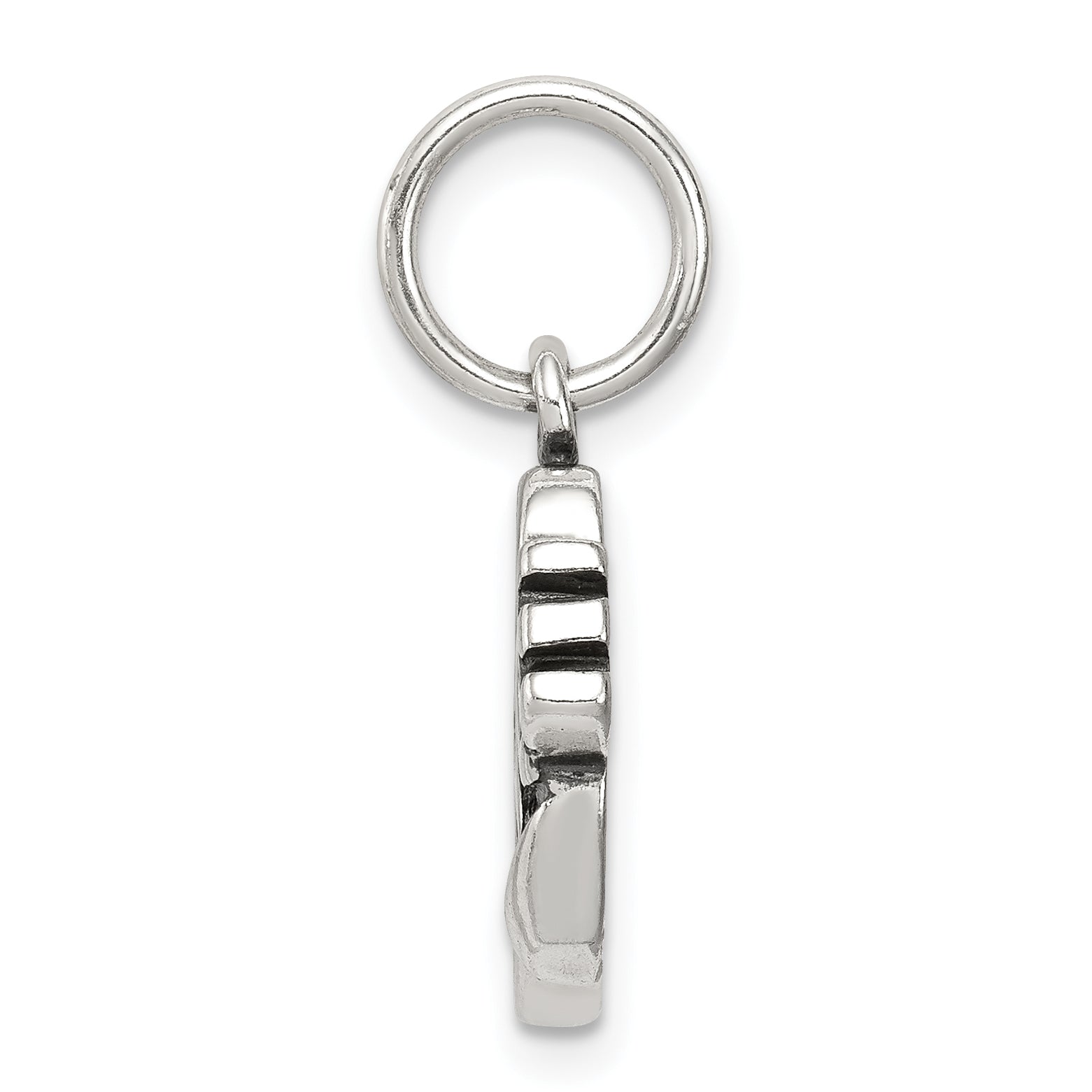 Sophia Jewelers Sterling Silver 925 Dance Charm Antiqued Solid Finish