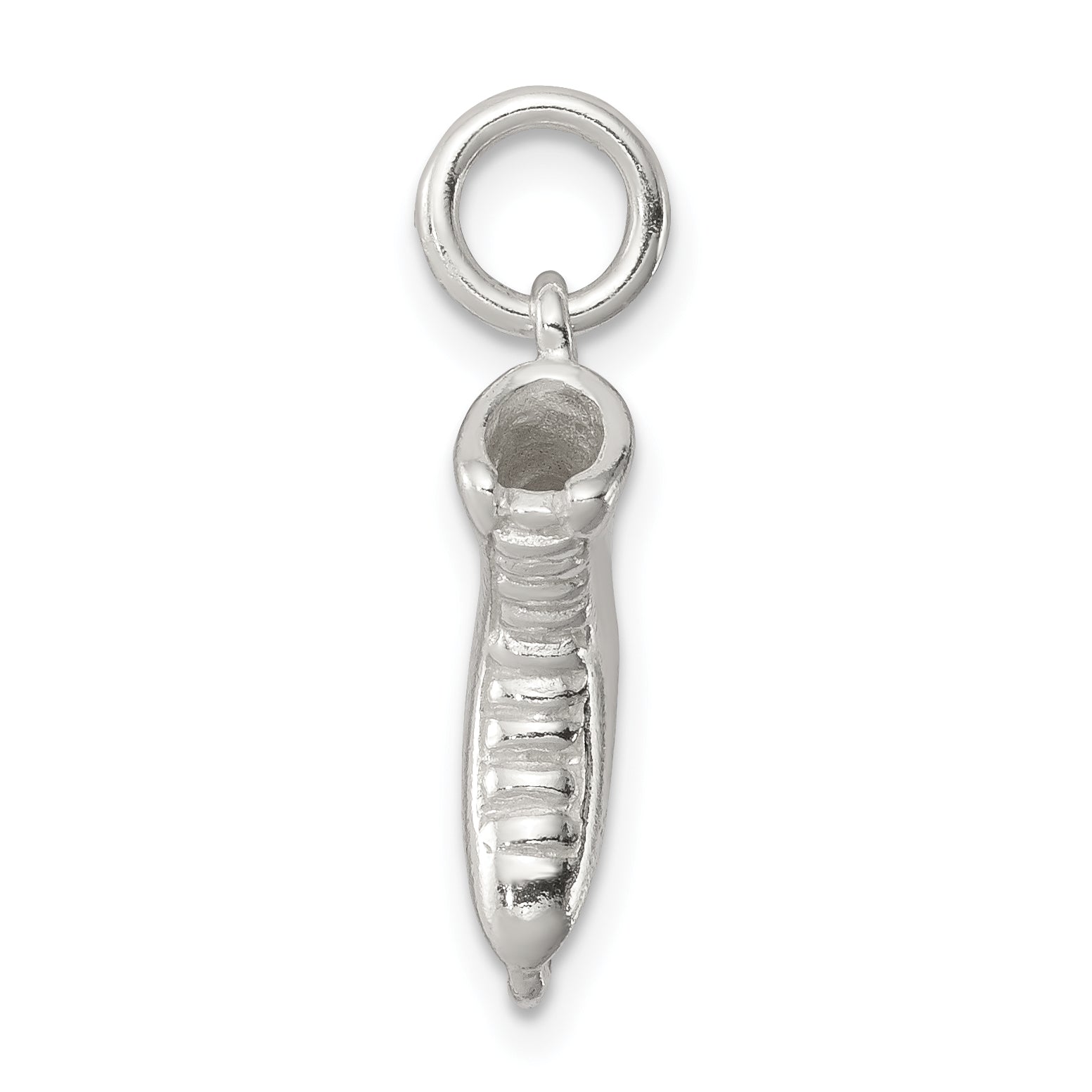 Sterling Silver 925 Ice Skate Charm with Polished 3D Design Secondary image