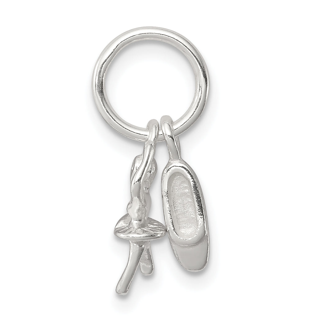 Sterling Silver 925 Ballerina & Shoe Charm Handmade Elegant Jewelry