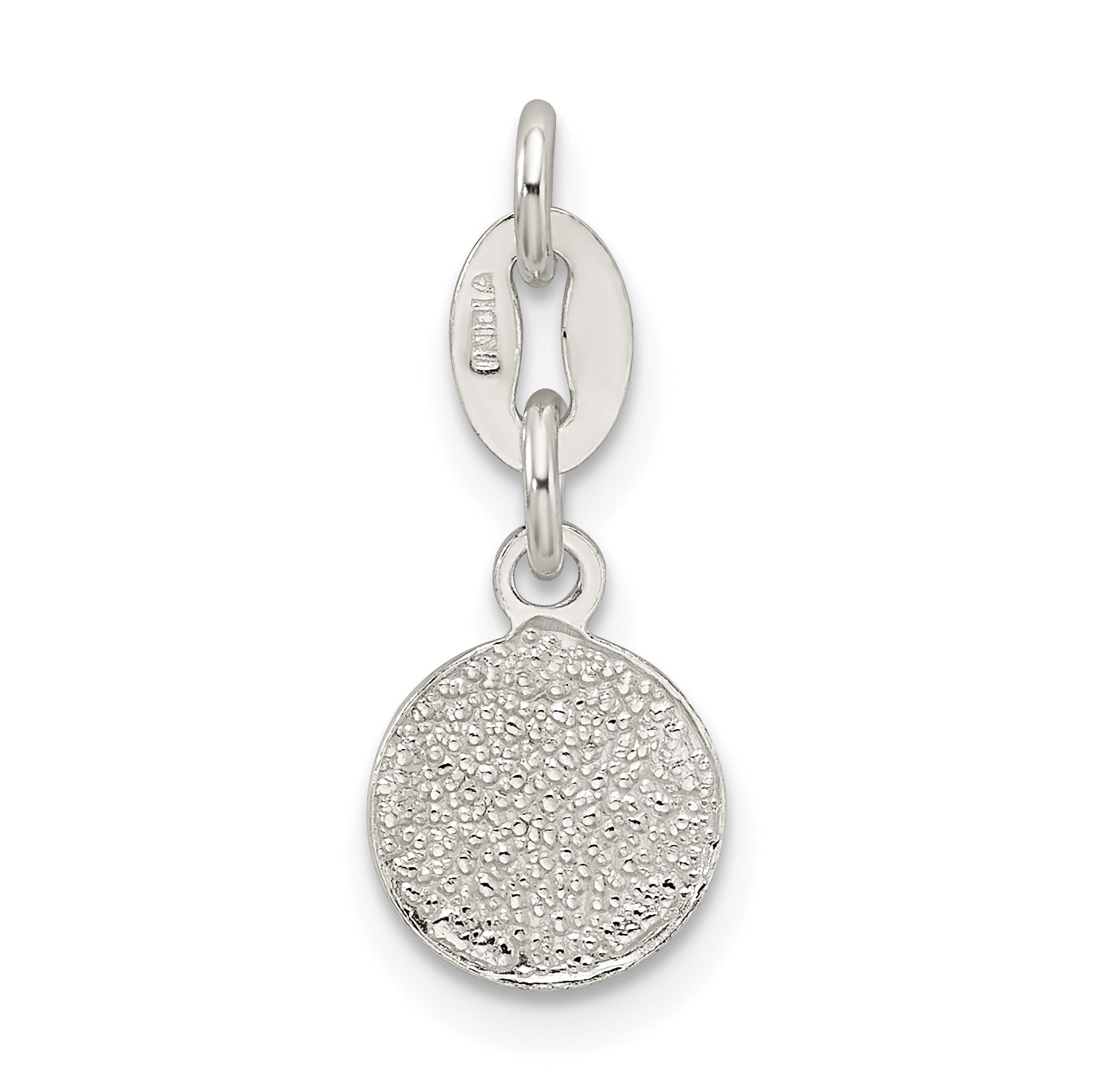 Sterling Silver 925 Enameled Soccer Ball Charm Polished Anti-Tarnish