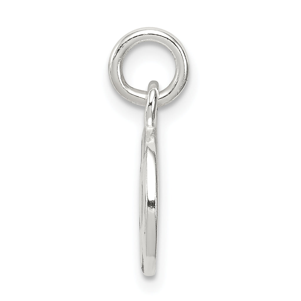 Sterling Silver Enameled Soccer Ball Charm with Polished Finish