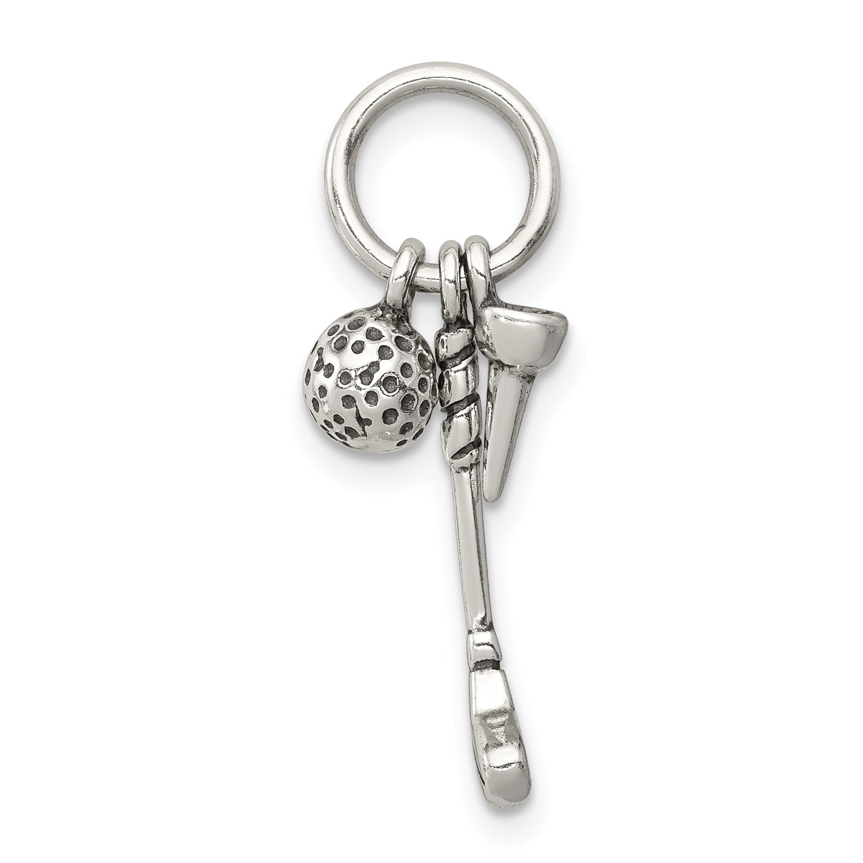 Sophia Jewelers Sterling Silver 925 Polished Golfer's Charm Secondary image
