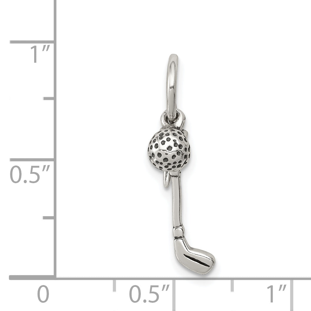 Sophia Jewelers Sterling Silver 925 Polished Golfer's Charm