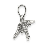 Sophia Jewelers Antiqued Sterling Silver Taurus Zodiac Pendant