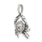 Sterling Silver 925 Cancer Zodiac Pendant Antique Design Solid