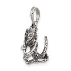 Sterling Silver 925 Aquarius Pendant with Antiqued Vintage Charm
