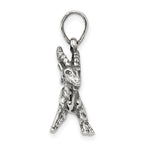 Sophia Jewelers Sterling Silver Antiqued Capricorn Zodiac Pendant