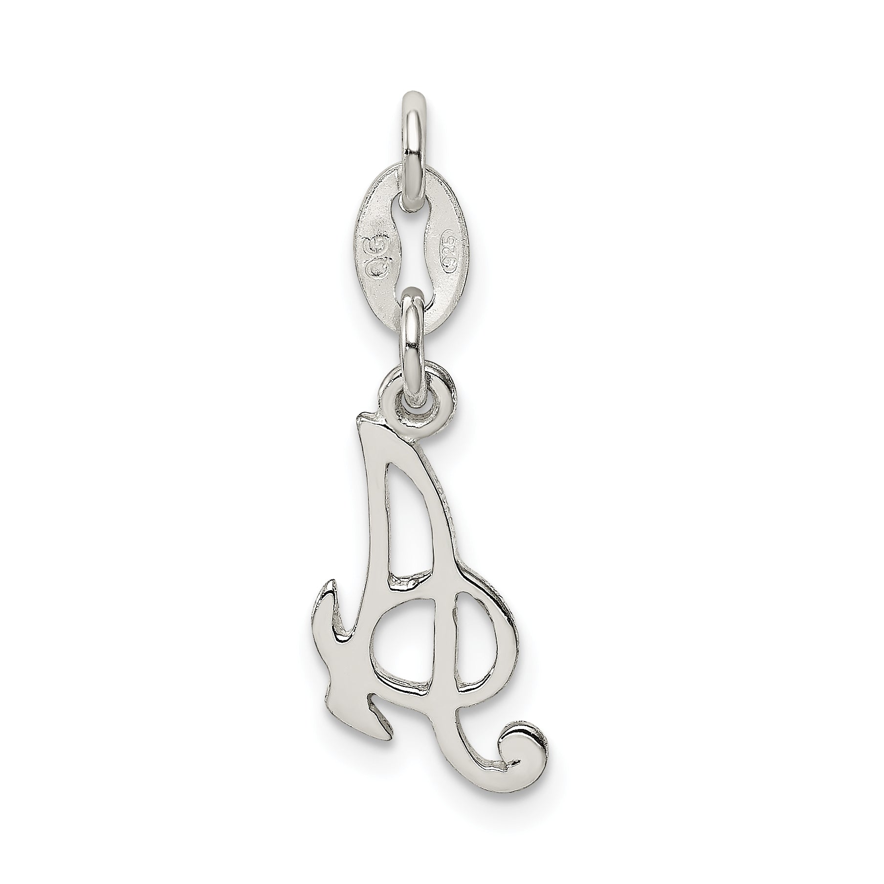 Sophia Jewelers Sterling Silver Initial A Charm with Anti-Tarnish Coating