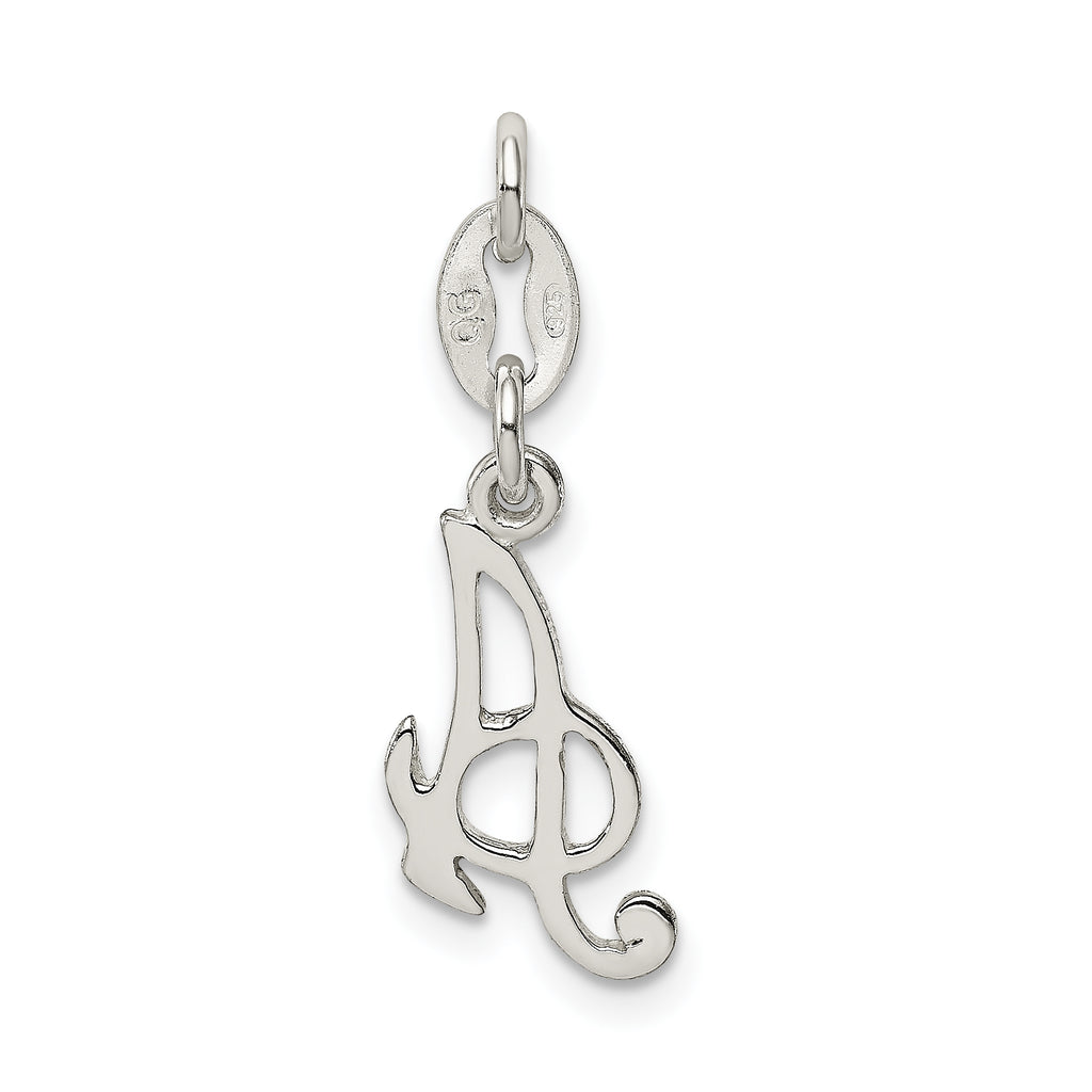 Sophia Jewelers Sterling Silver Initial A Charm with Anti-Tarnish Coating
