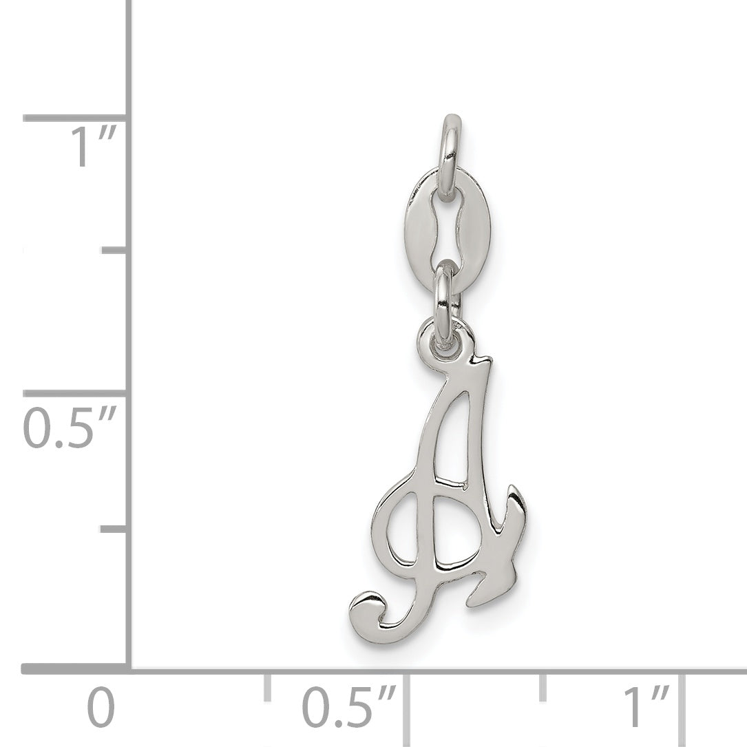 Sophia Jewelers Sterling Silver Initial A Charm with Anti-Tarnish Coating