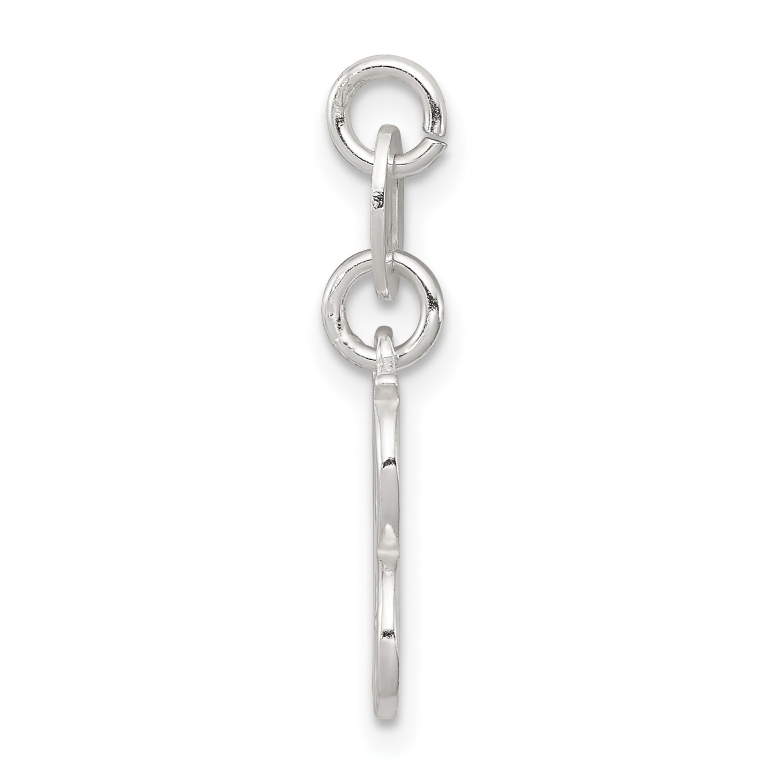 Sterling Silver 925 B Charm Pendant with Anti-Tarnish Solid Design