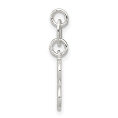 Sterling Silver 925 B Charm Pendant with Anti-Tarnish Solid Design