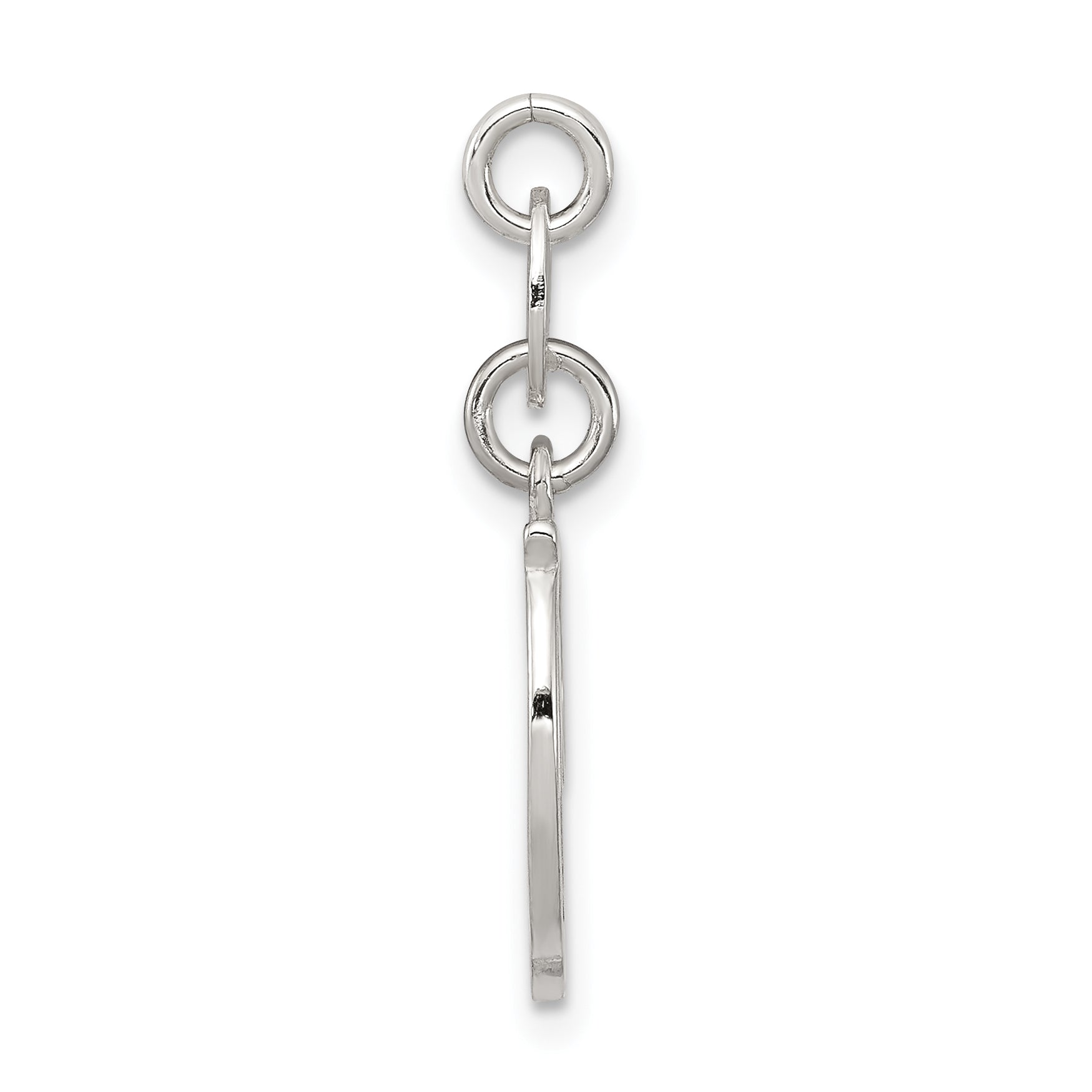 Sterling Silver 925 Initial D Charm with Anti-Tarnish Finish Secondary image