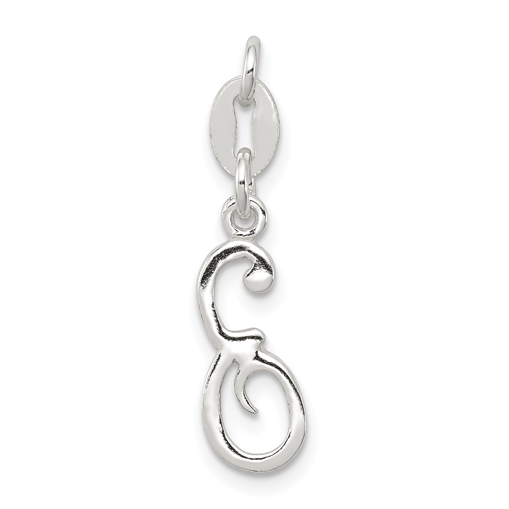 Sterling Silver Letter E Initial Charm Main image