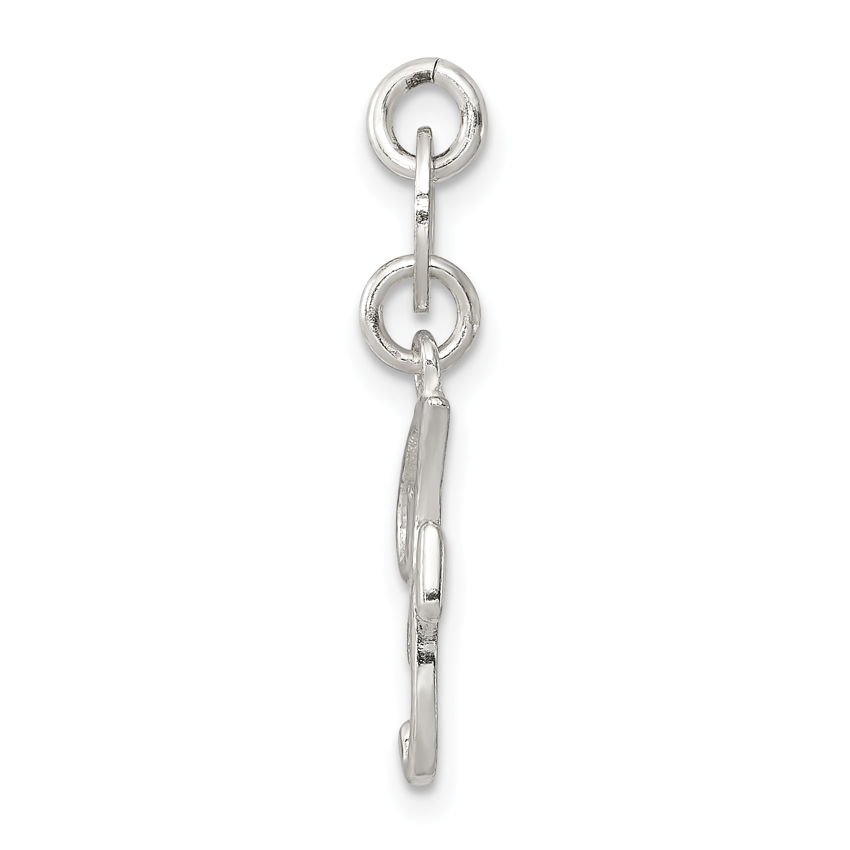 Sophia Jewelers Sterling Silver 925 Initial F Charm with Anti-Tarnish Finish