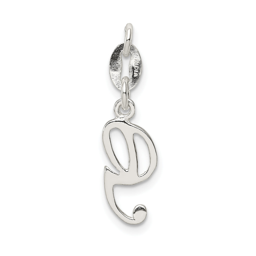 Sterling Silver 925 Letter G Charm with Anti-Tarnish Finish