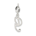 Sterling Silver 925 Letter G Charm with Anti-Tarnish Finish