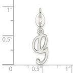 Sterling Silver 925 Letter G Charm with Anti-Tarnish Finish