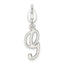 Sterling Silver Letter G Initial Charm