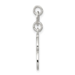 Sterling Silver 925 H Initial Charm with Anti-Tarnish Solid Design