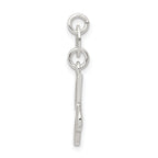 Sterling Silver 925 Letter J Charm with Anti-Tarnish Elegant Finish