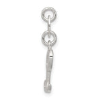 Sterling Silver 925 Initial Charm L with Anti-Tarnish Solid Design