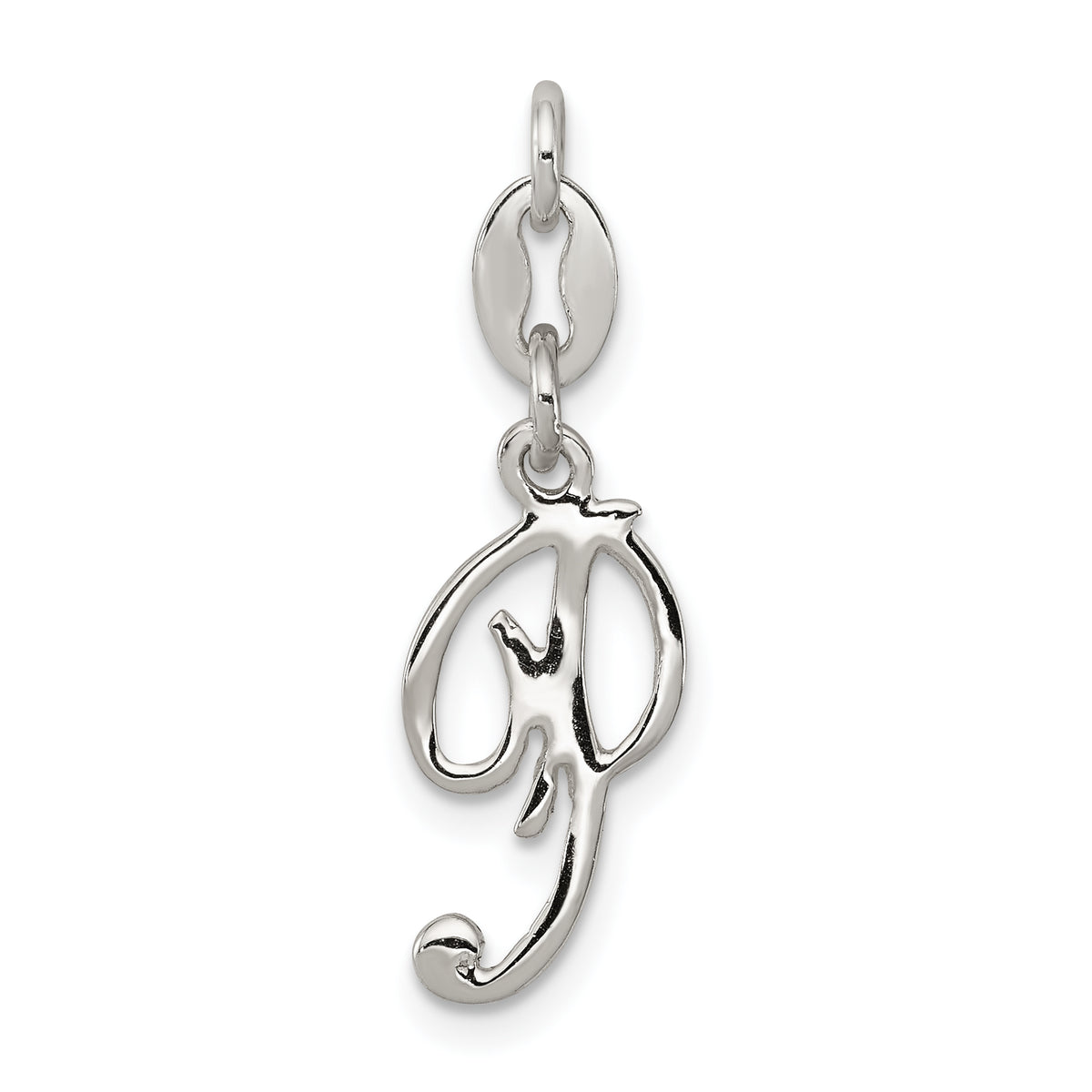 Sterling Silver Letter P Initial Charm