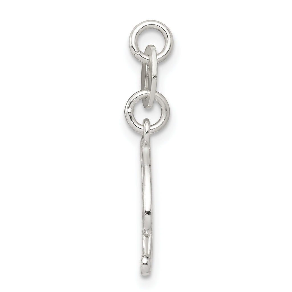 Sophia Jewelers Sterling Silver Initial R Charm with Anti-Tarnish Coating