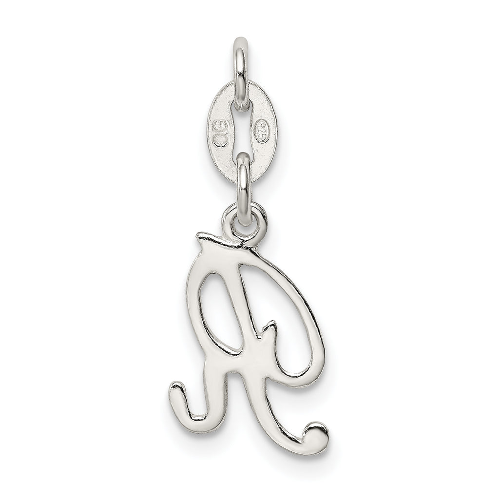 Sophia Jewelers Sterling Silver Initial R Charm with Anti-Tarnish Coating