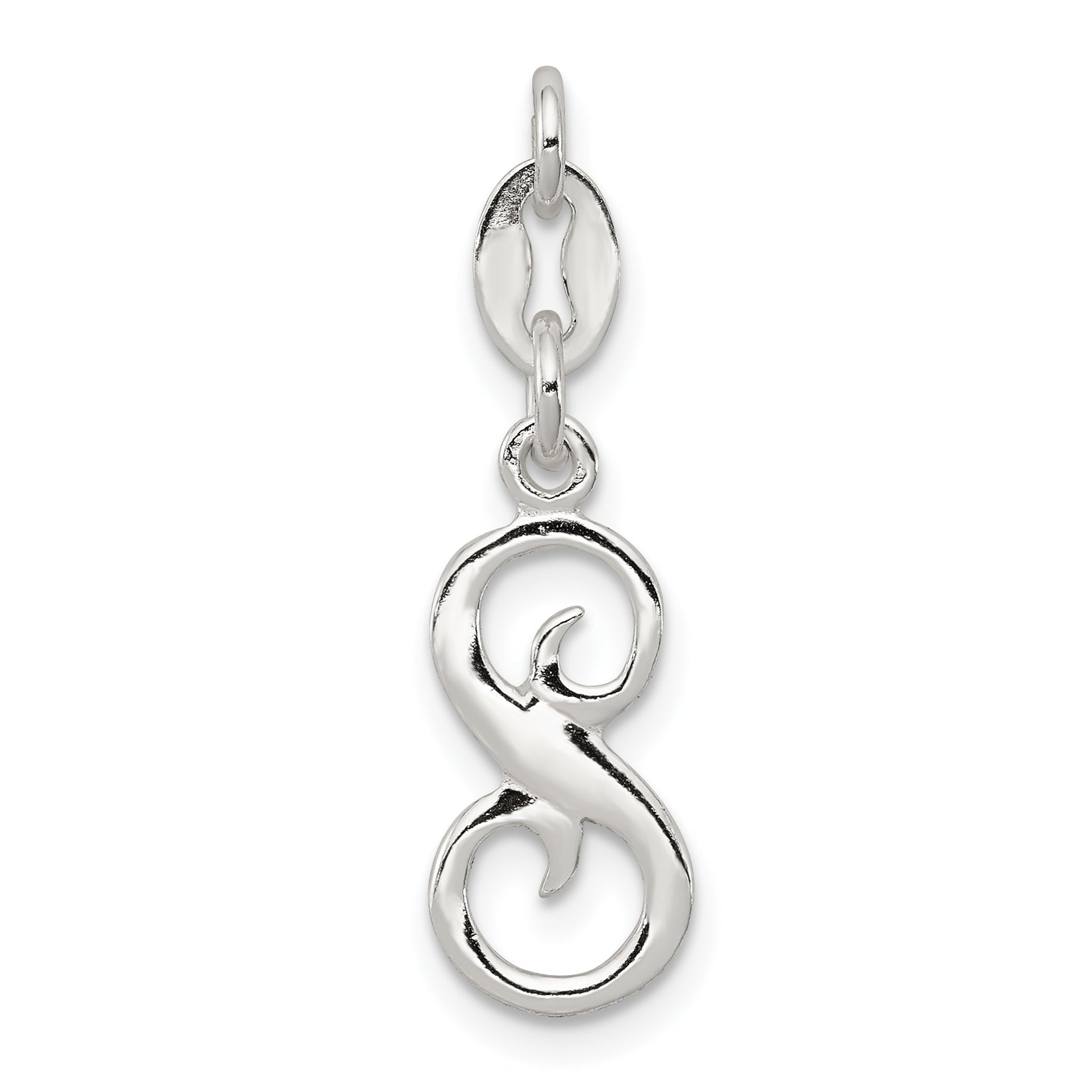 Sterling Silver Letter S Initial Charm Main image