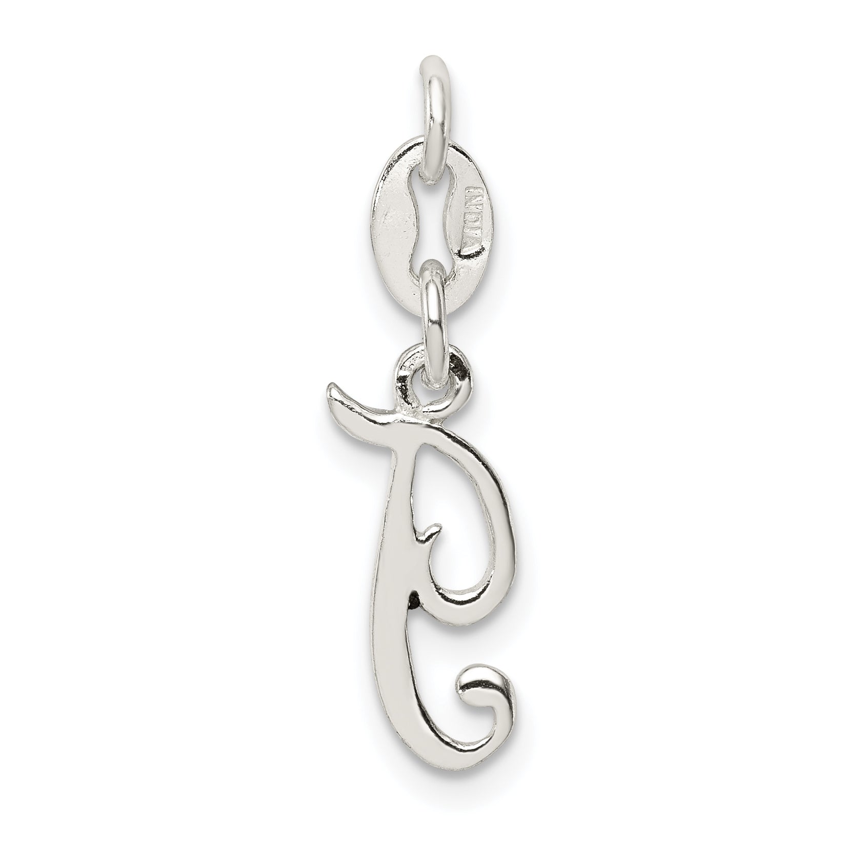 Sophia Jewelers Sterling Silver 925 Initial T Charm with Anti-Tarnish Coating
