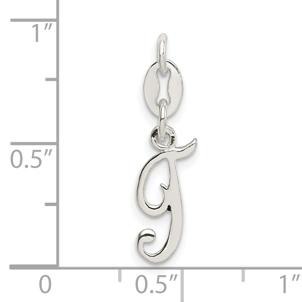Sophia Jewelers Sterling Silver 925 Initial T Charm with Anti-Tarnish Coating