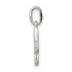 925 Sterling Silver Letter A Charm with Anti-Tarnish Solid Design