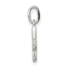 925 Sterling Silver Letter A Charm with Anti-Tarnish Solid Design