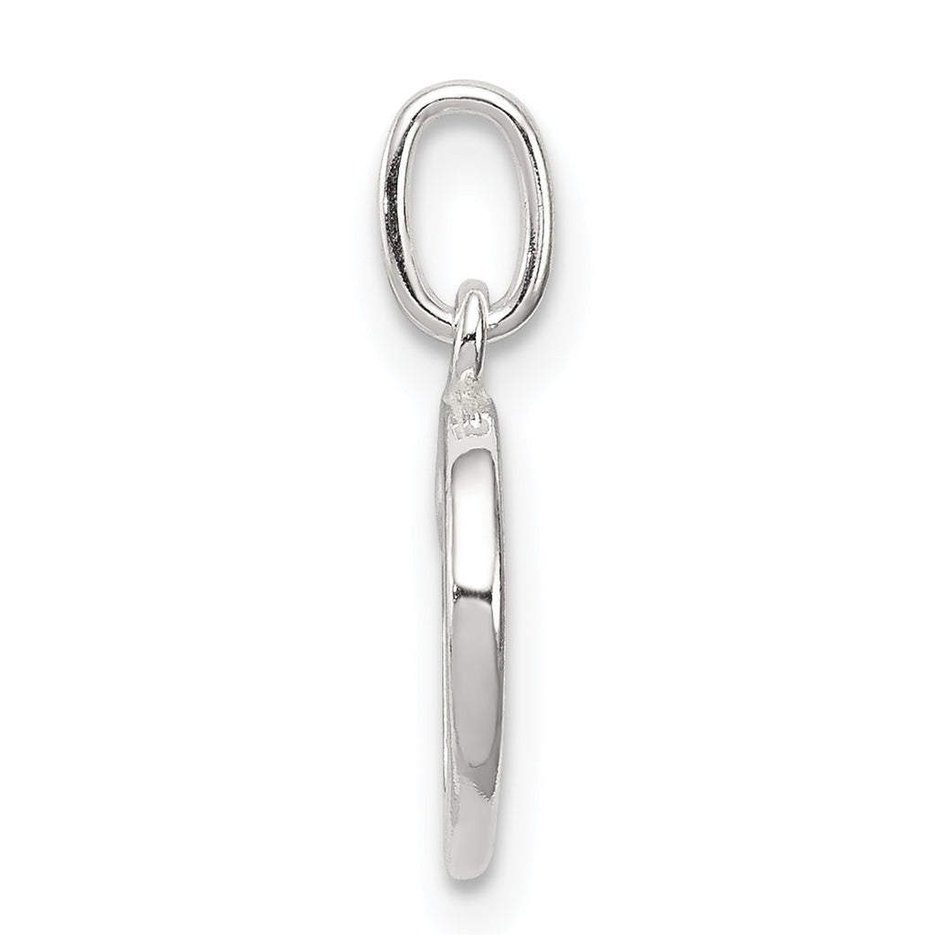 Sterling Silver 925 Letter D Charm with Anti-Tarnish Finish