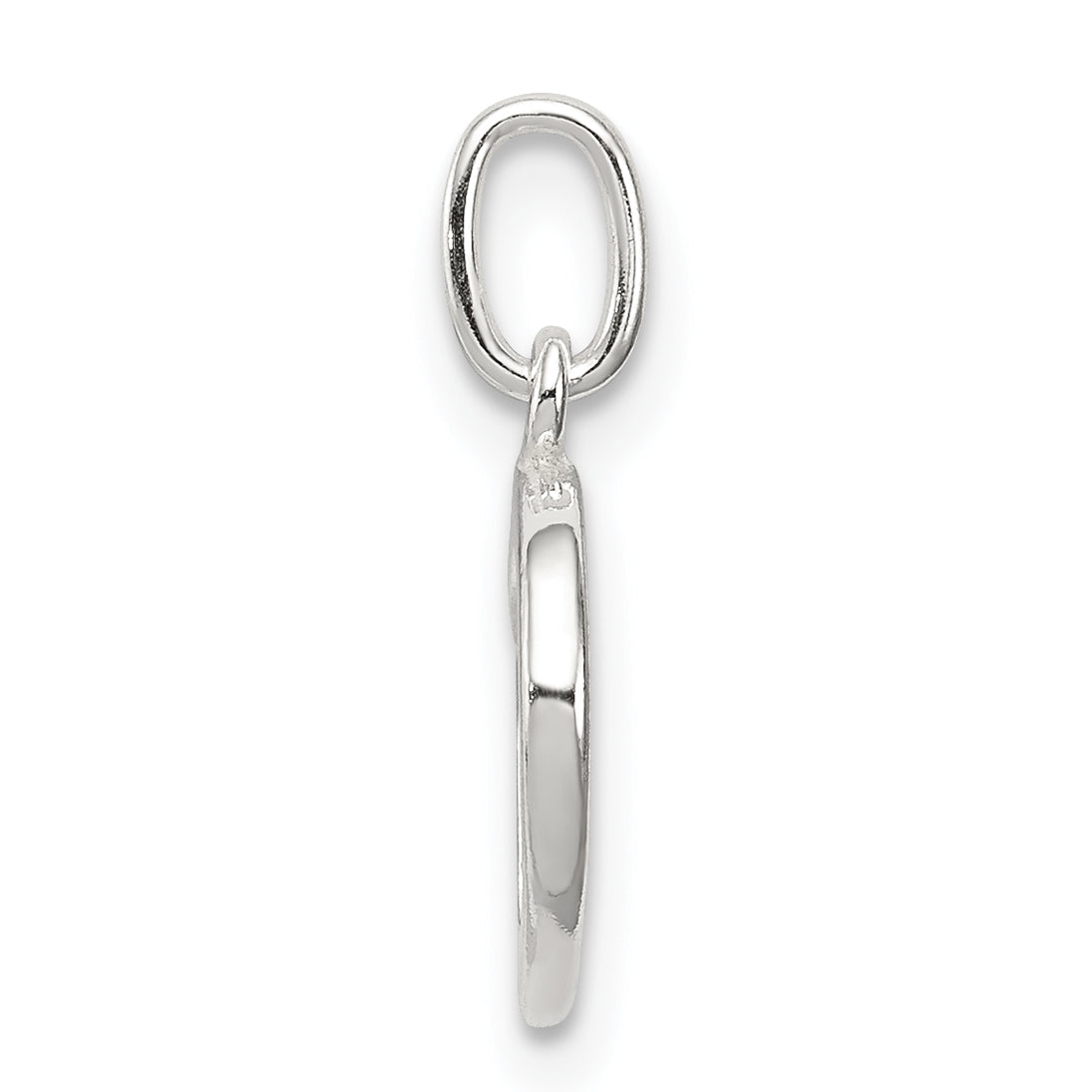 Sterling Silver 925 Letter D Charm with Anti-Tarnish Finish