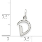 Sterling Silver 925 Letter D Charm with Anti-Tarnish Finish